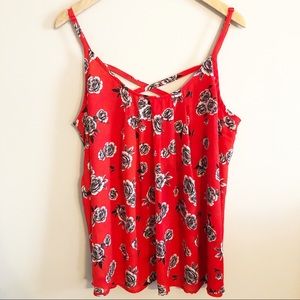 Torrid | Red Floral Swing Tank Sz 1